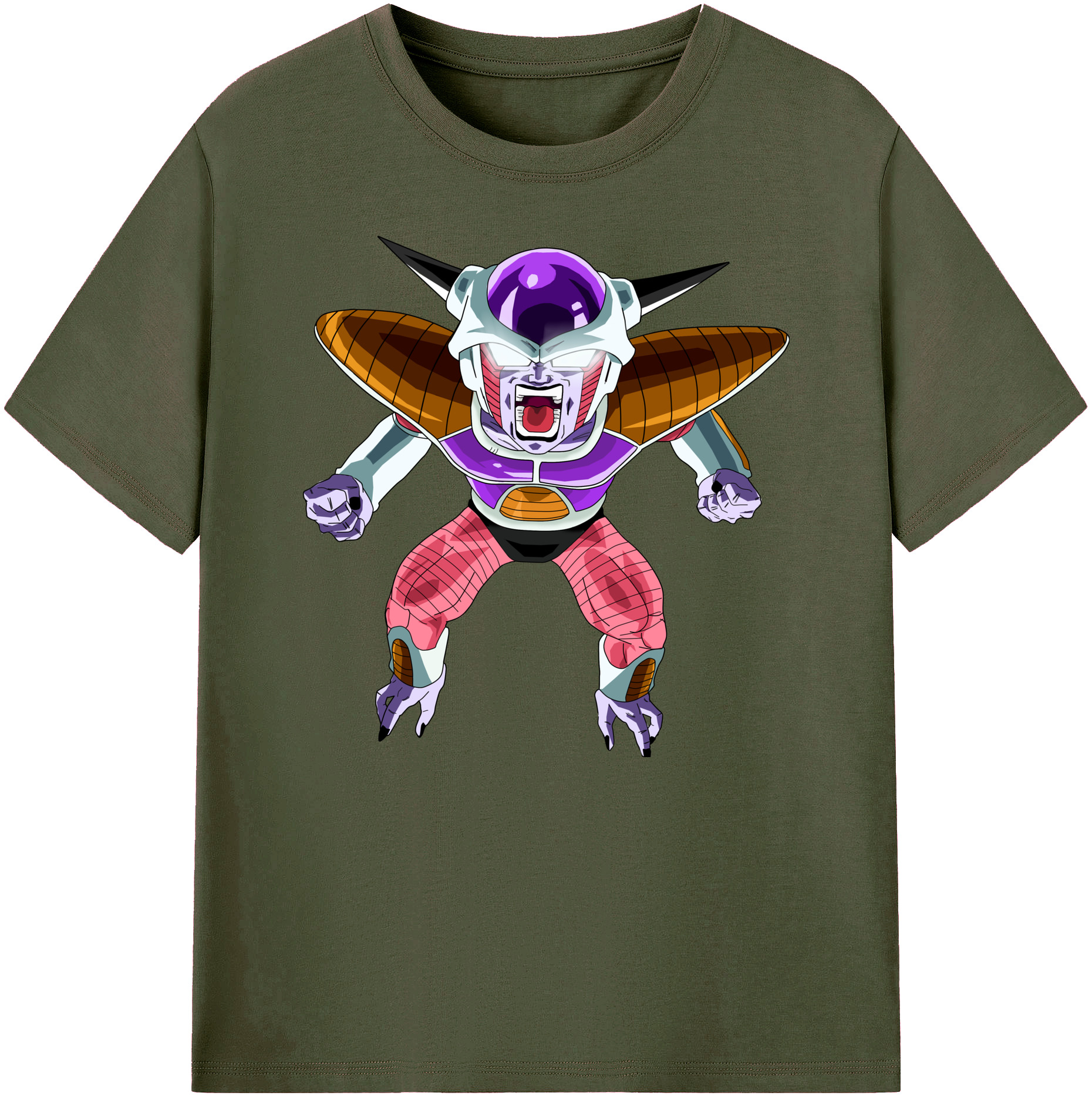 （画像用） ドラゴンボール フリーザ DRAGON BALL Frieza 綿100％ メンズ半袖Tシャツ｜肌触りやわらか＆通気性